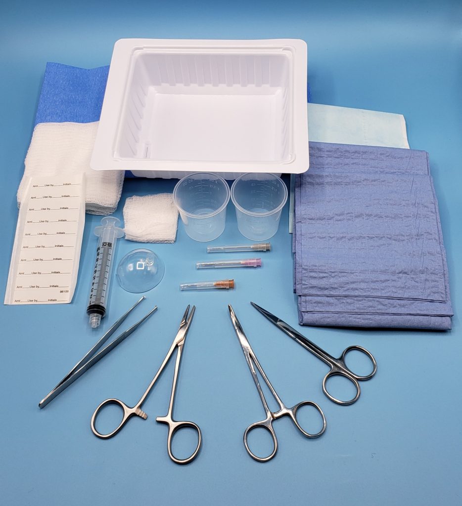 E.R. Laceration Trays to Busse Hospital Disposables
